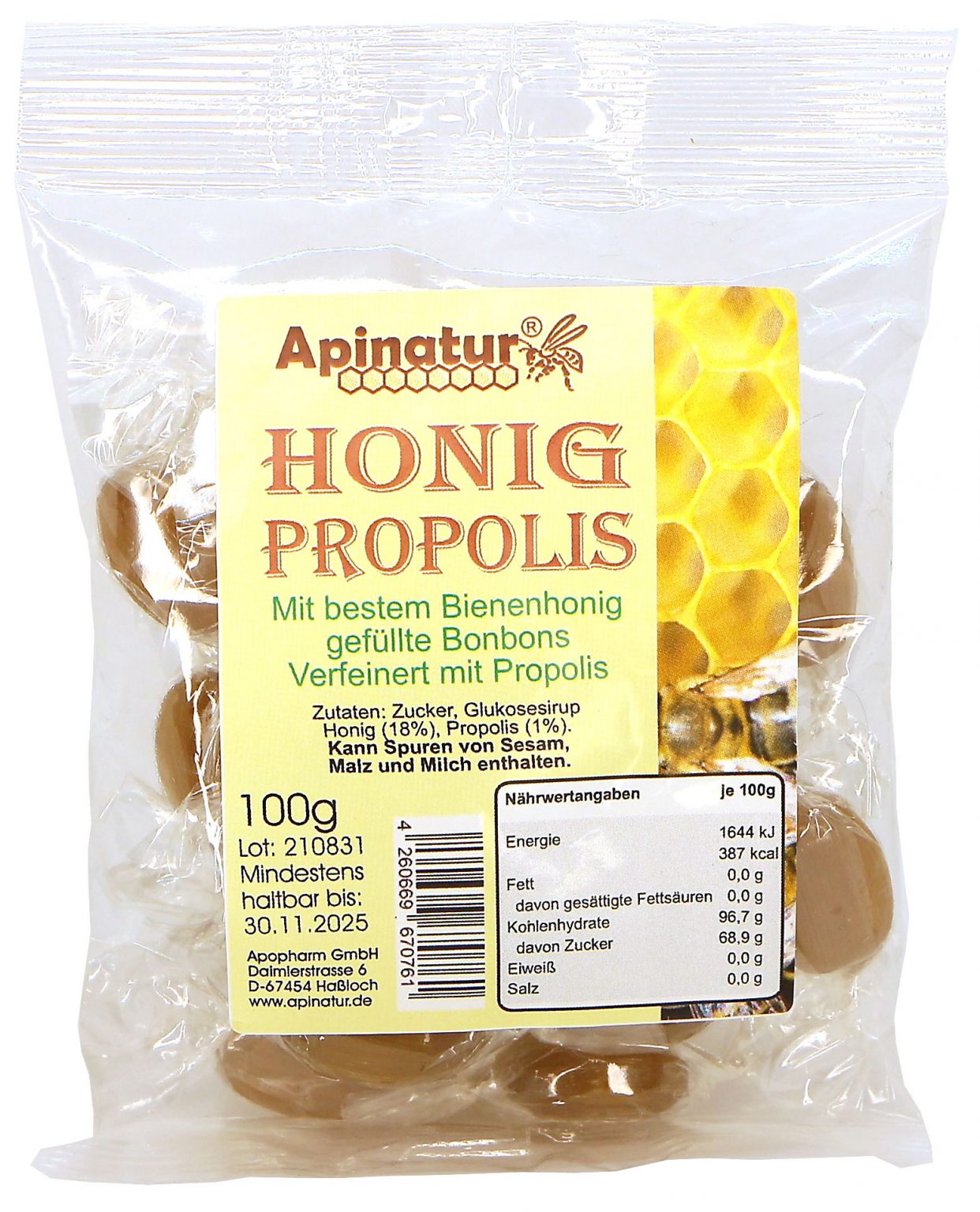 Honig Propolis Bonbons 100g Schmuttertaler Imkerei