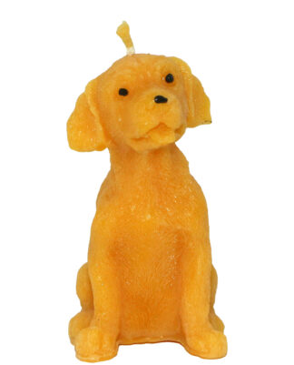 Hund groß, Bienenwachskerze in Form eines süßen Hundes